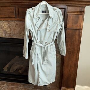 Very light blue Abercrombie and Fitch classic casual cotton trenchcoat size L
